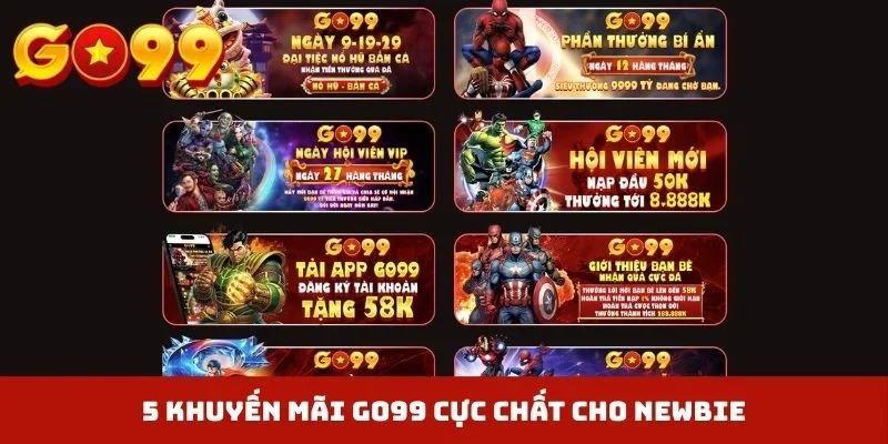 5 khuyến mãi GO99 cực chất cho newbie