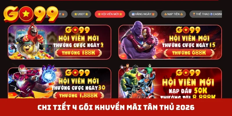 Chi tiết 4 gói khuyến mãi tân thủ 2026