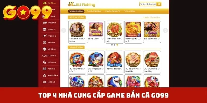 Top 4 nhà cung cấp game bắn cá GO99